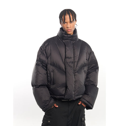 PRDX秋冬新款高街美式潮流街头嘻哈保暖白鸭绒冬季夹克羽绒服外套