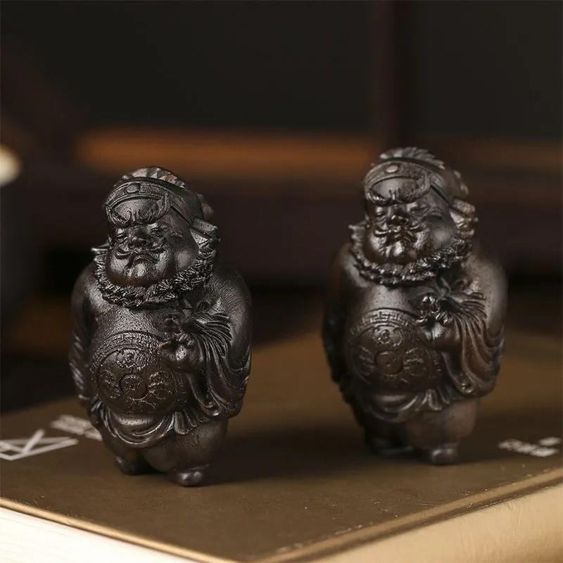 沉香木雕刻钟馗文玩小众手把件家居装饰品桌面工艺品摆饰汽车挂件