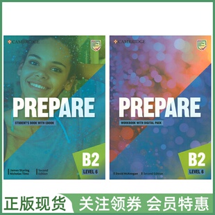 剑桥证书考试备考教材 Prepare B2 Level 6 Student's Book and Workbook with Digital Second Edition 六级学生用书练习册带资源