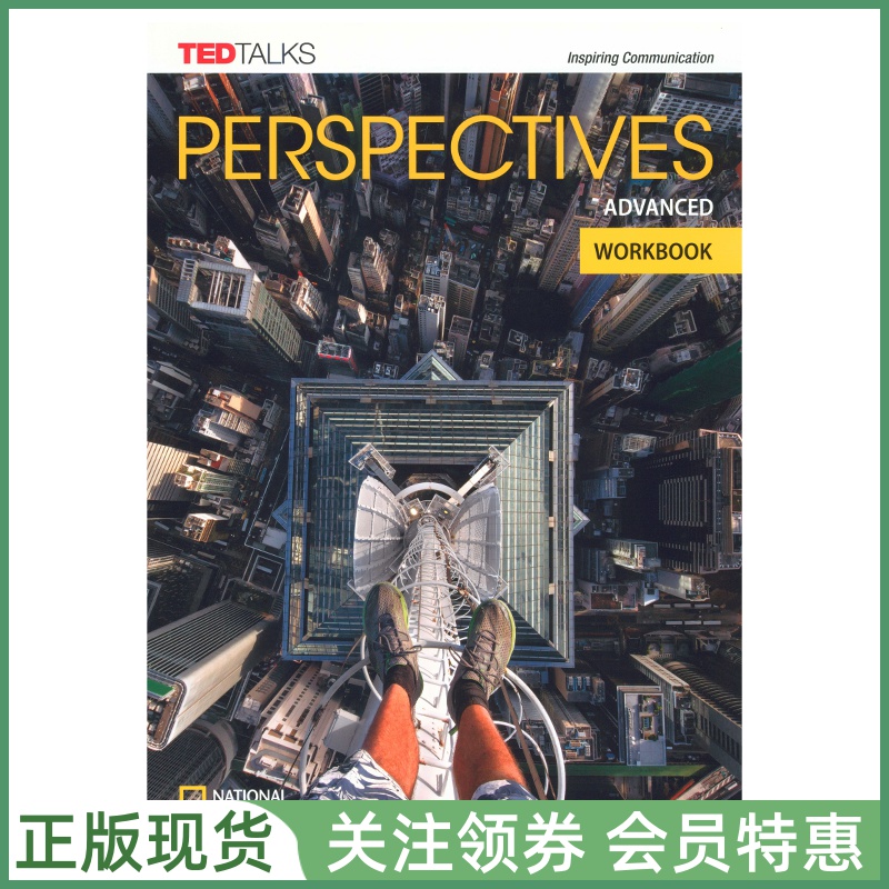 新版国家地理中学英语教材 Perspectives British Advanced Workbook with Audio CD 四级练习册带光盘 英音版NGL