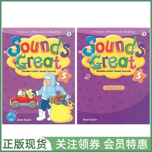 Vowel 幼儿少儿英语拼读教材 Double Compass出版 Student Workbook Great and Sounds 五级学生用书练习册 Book Letter