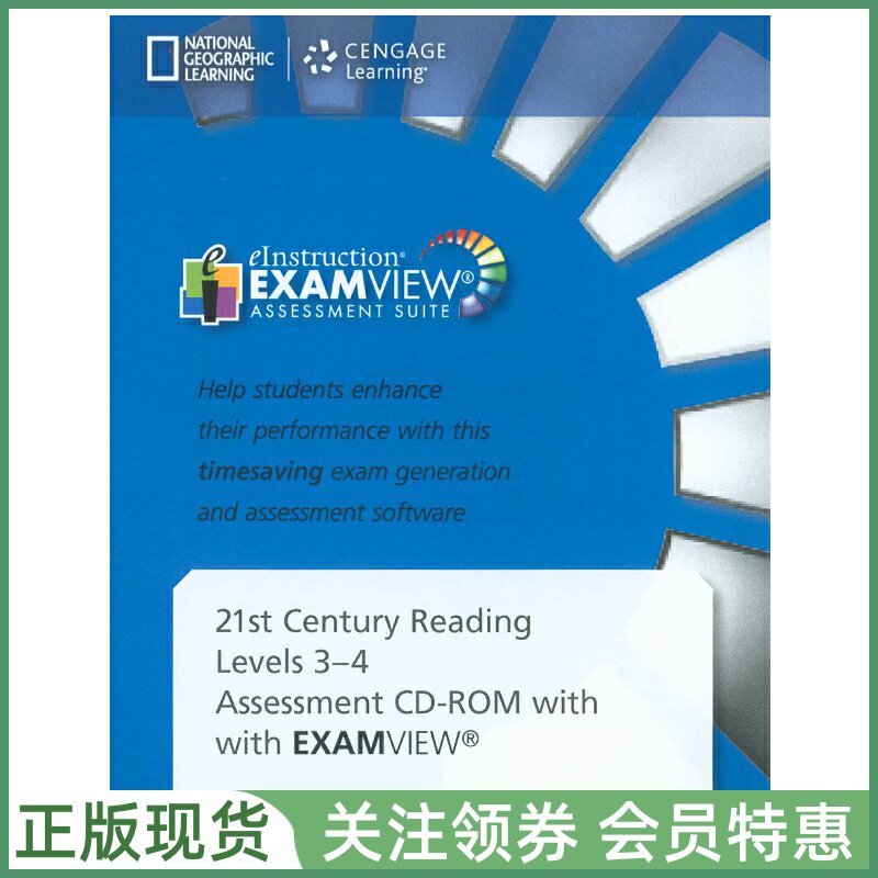 国家地理阅读训练教材 21st Century Reading 3 & 4 Assessment CD-ROM with ExamView 三四级测试软件光盘 专项技能NGL