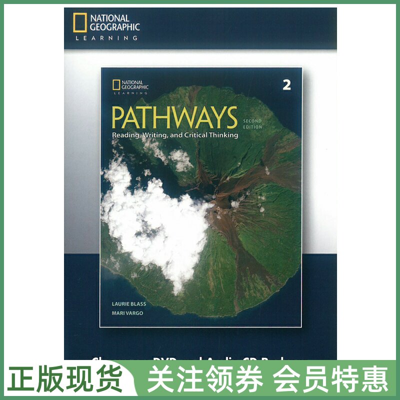 国家地理读写技能训练教材 Pathways Second Edition Reading Writing Level 2 Classroom DVD Audio CD 二级读写音视频光盘
