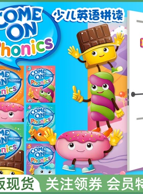 NE少儿英语拼读教材 Come on Phonics 1-2-3-4-5级 学生用书练习册 带小程序资源 经典小学自然拼读教程