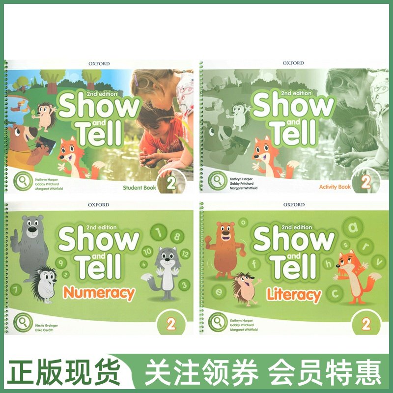 牛津幼儿英语教材 Show and Tell 2nd Edition 2 Student Activity Numeracy Literacy Book 二级学生用书练习册数字书读写书 二版