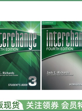 剑桥国际英语教程 Interchange Fourth edition Level 3 Student's Book with DVD-ROM and Workbook 三级学生用书练习册 四版 IC4