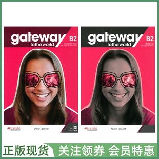 麦克米伦中学英语教材 Gateway to the World B2 Student's Book and Workbook with App Digital 五级学生用书练习册 带帐号
