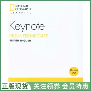 国家地理成人英语教材 British Keynote A2-B1 Pre-Intermediate Classroom Presentation Tool 英音版二级白板软件 NGL