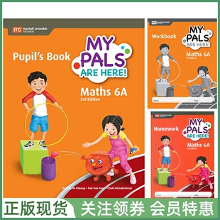 新加坡小学数学 MPH MY PALS ARE HERE Maths 3rd Ed 6A Pupil's Pack of 3 Books 三版 六年级上册 学生用书练习册家庭作业套装