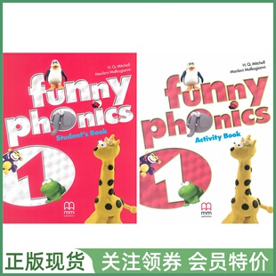 Level 赠音频 一级学生用书练习册带互动光盘 Activity Funny Phonics Book Student MM少儿自然拼读教材 with and