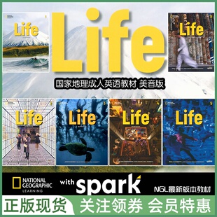 Edition NGL 白板软件 美音版 Life Second 带电子书 English American 教师用书 国家地理成人英语教材 with 学生书练习册 Spark