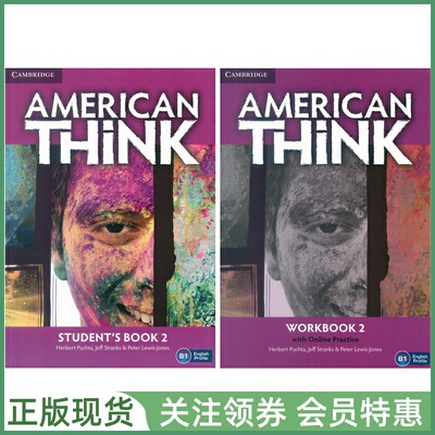 剑桥青少英语教材 American Think Level 2 Student's Book and Workbook with Online 二级学生用书练习册 美音版 中学思辨英语