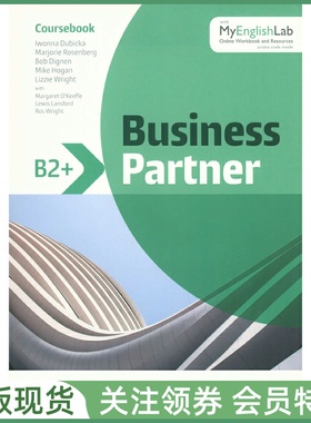 培生商务英语教材 Business Partner B2+ Coursebook with MyEnglishLab and Online Workbook七级学生用书带在线 商业课程pearson