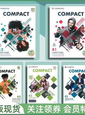 剑桥证书考试备考教材 Compact Key Preliminary First for Schools Advanced 学生用书练习册 带小程序资源 白板软件