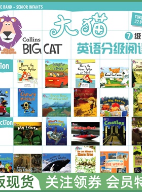 柯林斯大猫系列绘本读物 Collins Big Cat Band 7 / Turquoise 七级蓝绿色套装22册 小学英语分级阅读 可点读 送音频电子版练习册