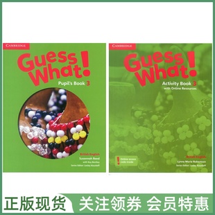 and Guess British 三级学生用书练习册带在线 guesswhat 剑桥少儿英语教材 Online Pupil What Book Activity 英音版 with