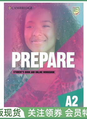 剑桥证书考试备考教材 Prepare A2 Level 2 Student's Book with Online Workbook 二级学生用书带在线练习册 cambridge