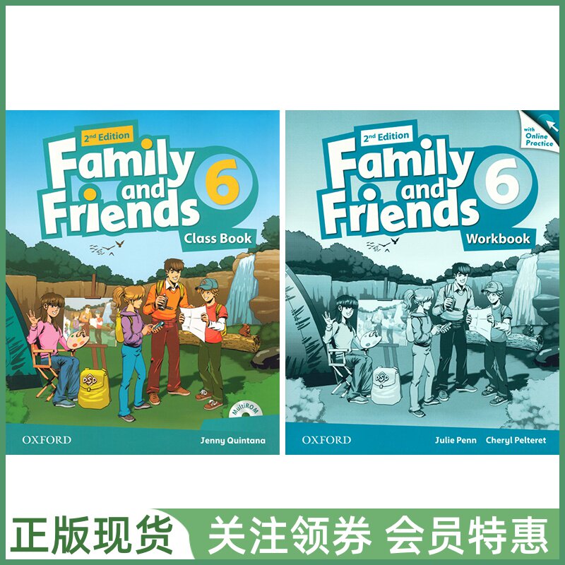 牛津少儿英语友邻教材 Family and Friends 2nd Edition 6 Class Book and Workbook with Online 六级学生用书练习册 英音二版