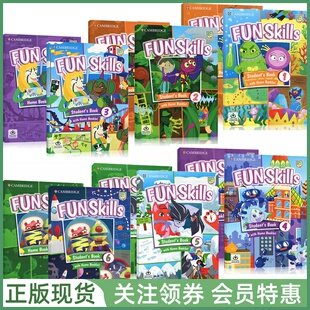 剑桥少儿英语考试教材 Fun Skills 123456 学生用书单词手册 真题模拟试题 教师用书 白板软件 YLE tests cambridge exam