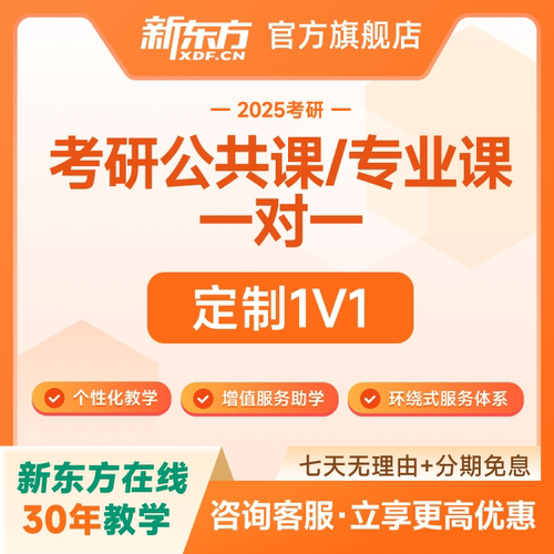 新东方大学考研1v1定制课  店内其他未找到链接的课程也可咨询