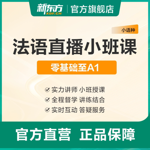 新东方法语小班直播课程零基础A1/A2/B1/B2考级DELF/DALF考试备考