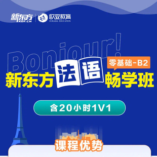 新东方法语网课一对一辅导零基础学A1/A2/B1/B2学习视频教程资料