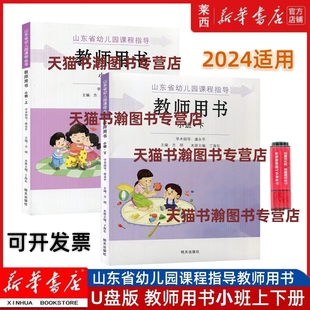 新版 适用新华书店正版 大班小班中班上下册全6本山东省编幼儿园课程指导教师用书 带U盘幼儿园教师用书明天版