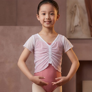 儿童舞蹈服罩衫夏季纱衣芭蕾舞体服外搭练功服开衫罩衣