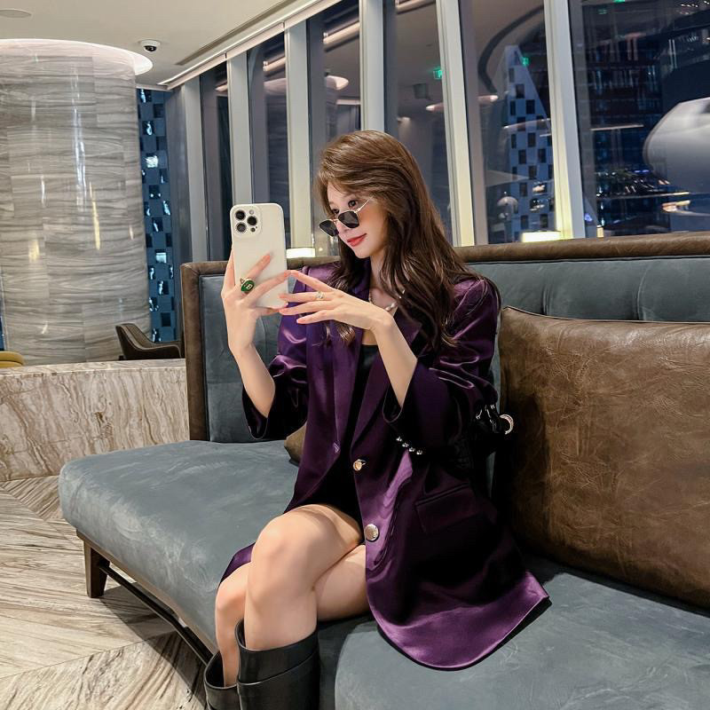 轻奢气质名媛风西装外套女装秋冬时尚新款小众设计感宽松休闲西服