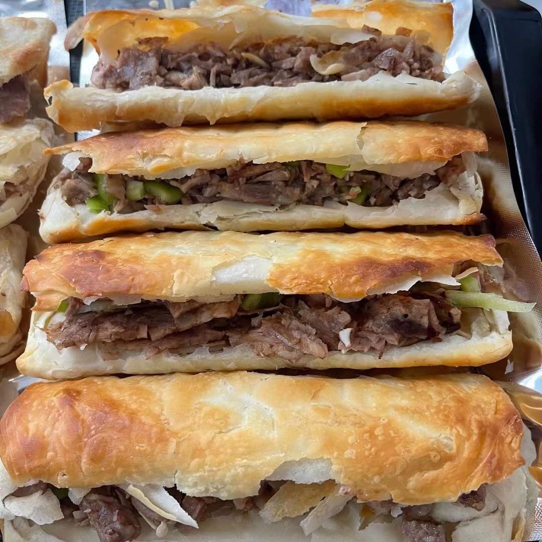新疆包邮河间驴肉火烧皮 半成品 烧饼皮 半熟火烧皮羊汤伴侣 冷冻