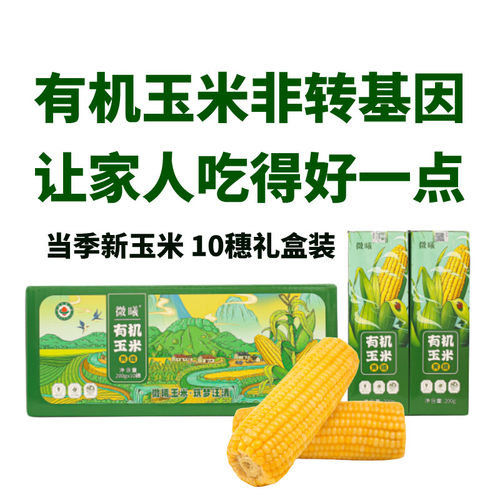 有机认证黄糯玉米微曦黏糯香嫩