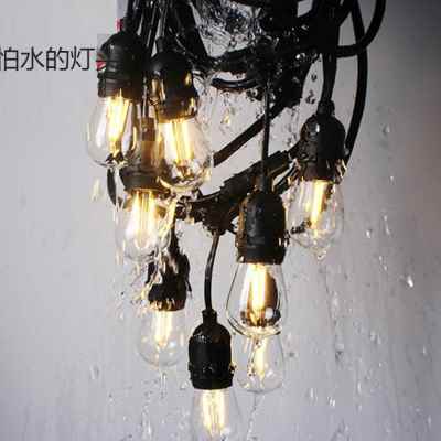 E27螺口户外多头专业串联防水灯头线会场舞台酒会照明吊式灯串线