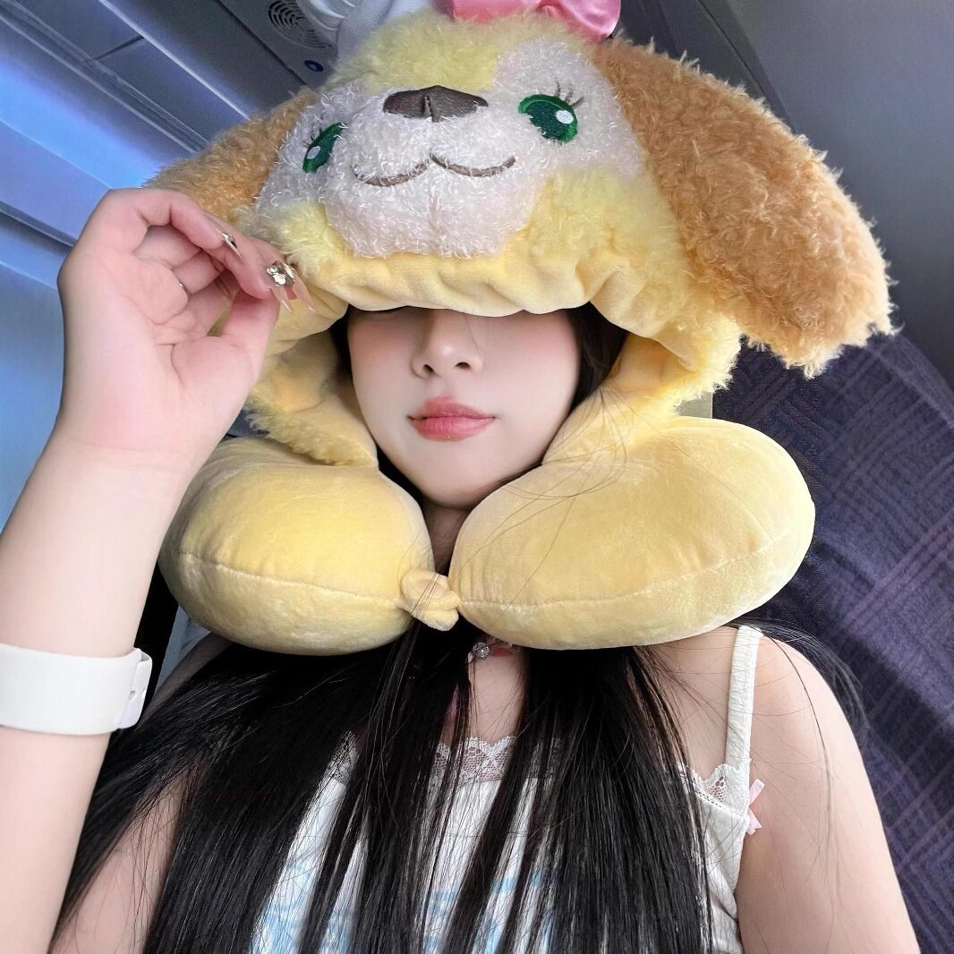史迪仔连帽护颈U型旅行枕