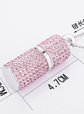 3.0高速U盘256G128g64g高颜值水晶圆柱u盘项链手机优盘大容量视频