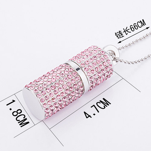 3.0高速U盘256G128g64g高颜值水晶圆柱u盘项链手机优盘大容量视频