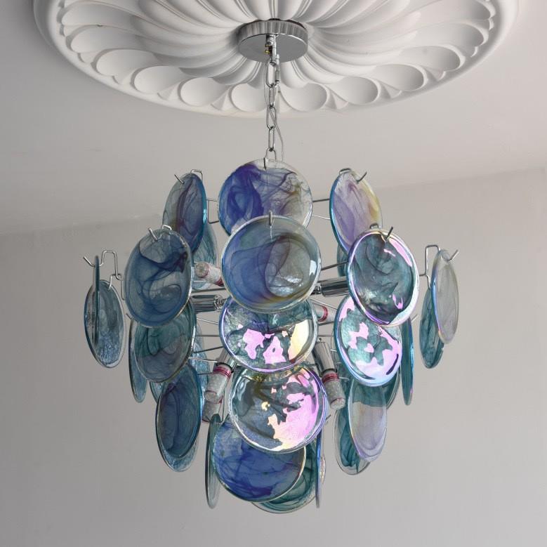 法式轻奢中古风玻璃灯客厅餐厅主卧装饰意大利2025款灯具卧室吊灯