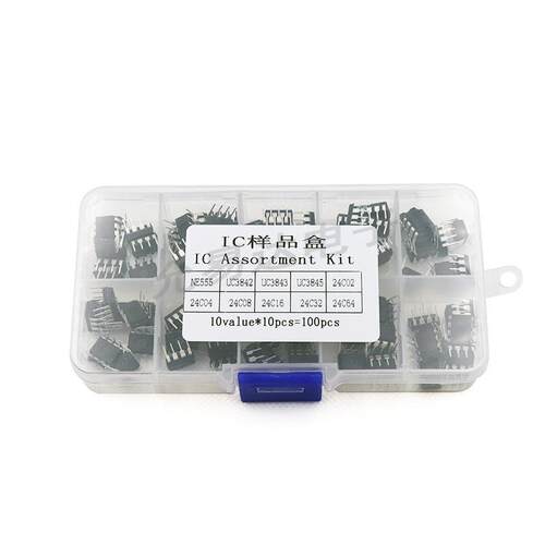 IC样品盒NE555 UC3842 UC3843 UC3845 24C02 24C04 24C08 24C16