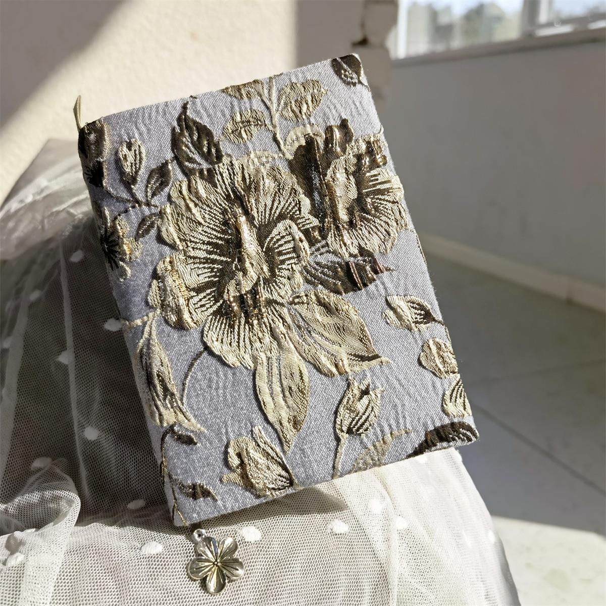 鎏金浮梦 光感缎面中式古风手账本A5A6weeks 活页手帐书衣 日记本