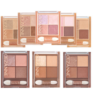 日本cezanne倩诗丽 四色眼影盘 2024新品自然显色微珠光