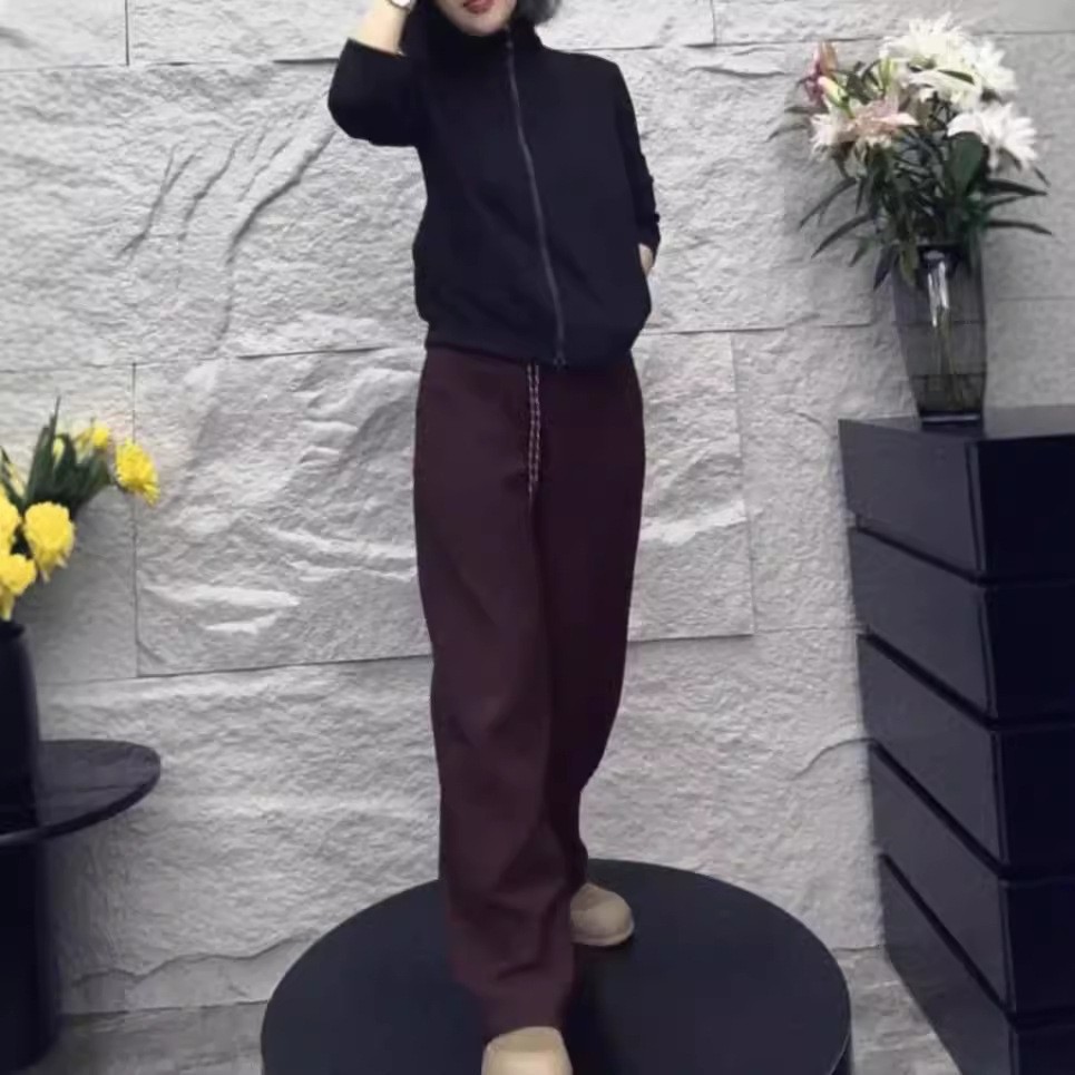 英国coopkoop秋季新款黑色拉链立领长袖卫衣时尚休闲裤女