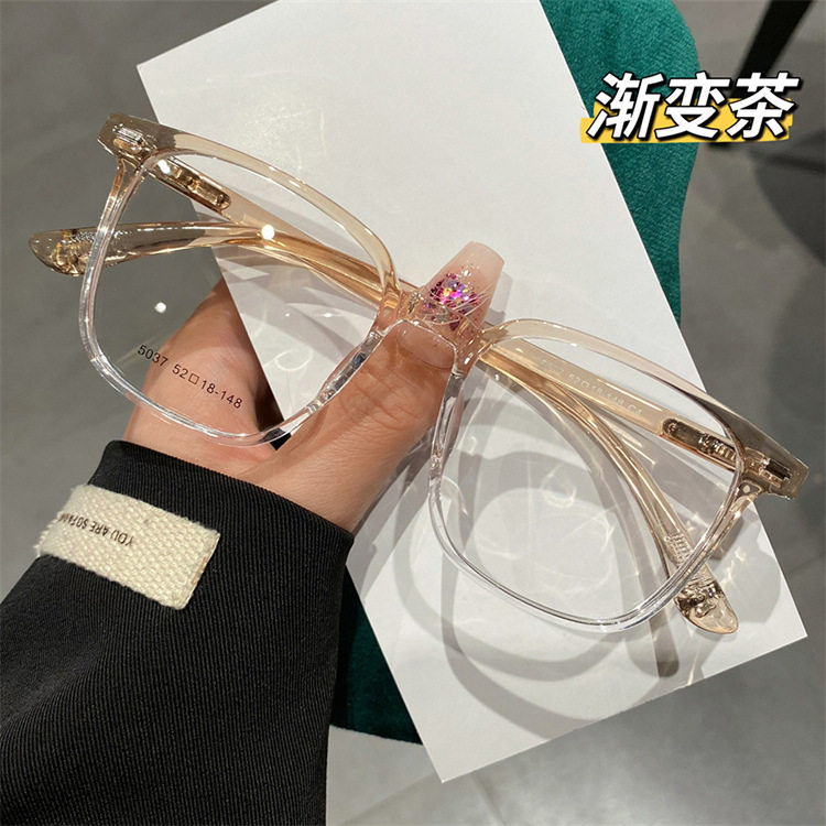 英国coopkoop新款防蓝光眼镜简约大框透明白眼镜框米丁方形