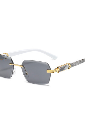 英国coopkoop新款无框切边太阳镜女士时尚潮流渐变色海洋片墨镜