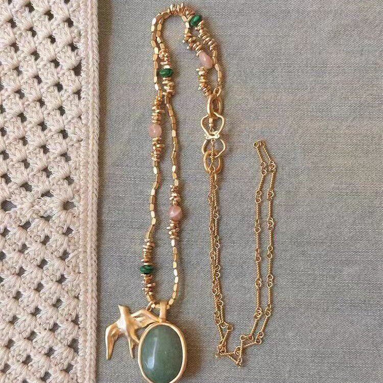 英国coopkoop豆豆度假系列双面石可拆卸一款多戴燕子贝壳吊坠多