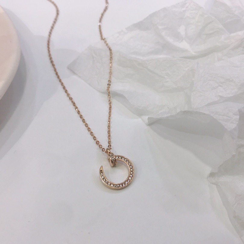 英国coopkoop925银热款圆形开口项链个性几何风皓石颈链轻奢冷淡