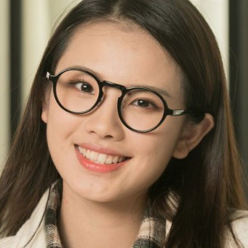 英国coopkoop欧莱欧椭圆形细腿米钉平光镜女复古学生防蓝光眼镜