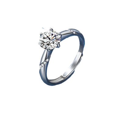 【中国黄金】莫桑石钻戒求婚戒指