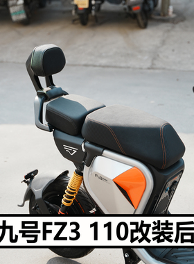 适九号新国标FZ3 110改装后座尾架扶手靠背载人坐垫腰靠直上配件