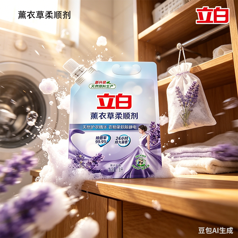 立白薰衣草柔顺剂除菌护衣防静电