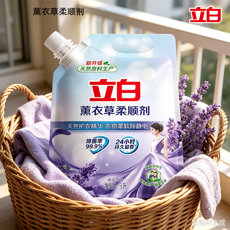 立白薰衣草柔顺剂除菌护衣防静电