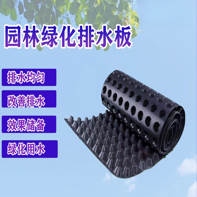 凹凸型塑料排水板车库顶板屋顶卷排水板工地防水绿化疏水板滤水板